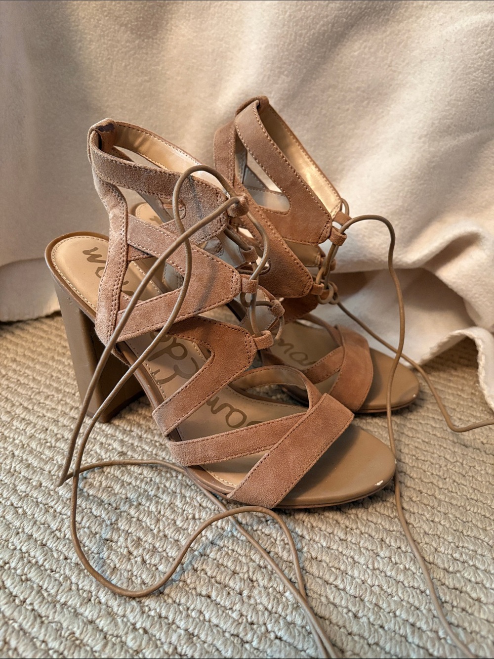Sam Edelman Suede Lace-Up Heels